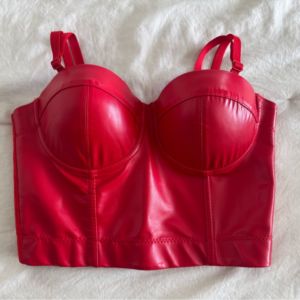 Red Women's Bustier Top
